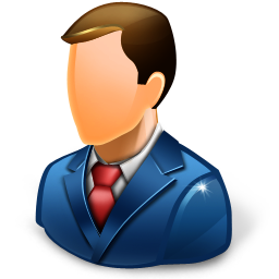 Hot Business Man Blue Icon 256x256 png
